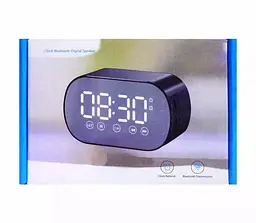 Bluetooth колонка з годинником S15 BT - портативна бездротова колонка з будильником, FM-радіо, LED-дисплеєм і підтримкою microSD - мініатюра 4