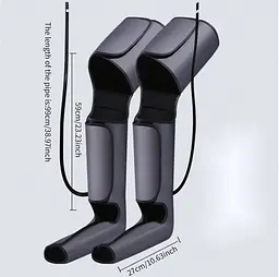 Компресійний масажер для ніг UPGRADE Air Compressed Leg massager Лімфодренажний апарат - мініатюра 4