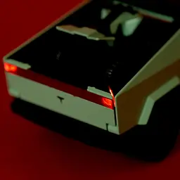Колекційна металева модель автомобіля Автопром Tesla Cybertruck з квадроциклом, інерцією, світлом та звуком 1:32 - мініатюра 7