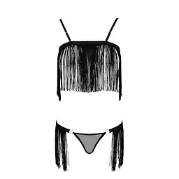 Комплект білизни Passion KASSANDRA Set OpenBra black L/XL - мініатюра 5