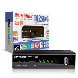 Ефірний Т2 ресивер цифровий тюнер World Vision T625D4 T2/C - мініатюра 3
