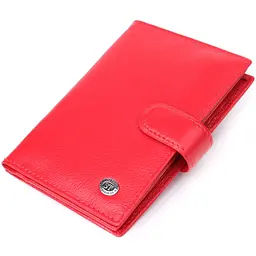 Красива обкладинка на документи для жінок з натуральної шкіри ST Leather 23118 червона - мініатюра 1