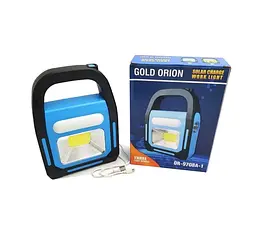 Переносний ліхтар з сонячною панеллю Gold Orion OR9708A+Solar, 3 режими, USB вихід, акумулятор - мініатюра 1