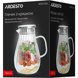 Глечик Ardesto Iceberg з кришкою 1500 мл (AR2615GA) - мініатюра 5
