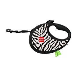 Повідець для собак WAUDOG R-leash з контейнером для пакетів "Зебра", світловідбивна стрічка L (257-0055) - мініатюра 2