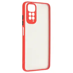 Чехол-накладка для Xiaomi Redmi Note 11 4G/Note 11S 4G, Frosted Matte, красный, противоударный чехол с защитой всего корпуса, термополиуретан TPU + поликарбонат PC, ArmorStandart (ARM66740)