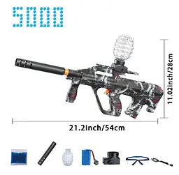 Бластер Automatic Splatter Gun 5000 шт. гель кульок з бризками red - мініатюра 4