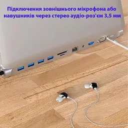 Порт-реплікатор Dynamode 11-in-1 USB-C to HDTV 4K/30Hz, VGA, 1хUSB3.0, RJ45, Type-C PD, Audio, SD/MicroSD (BYL-2003) - мініатюра 9