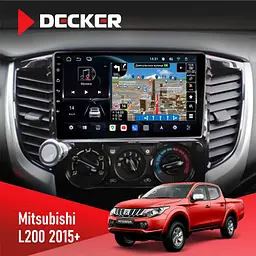 Штатна магнітола Mitsubishi L200 2015+ Decker D9-011 4x64, DSP, 4G, 360 Decker (НФ-00006080)