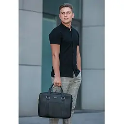 Сумка для ноутбука та документів BlankNote Шкіряна Чорна (BN-BAG-37-g) - мініатюра 3