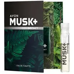 Листівка з пробним зразком Avon Musk+ Instinct 0.6 мл