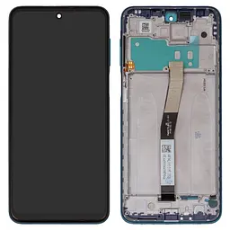 Дисплей Xiaomi Redmi Note 9 Pro, Redmi Note 9S, синій, з широким ободком, з рамкою, , In-Cell