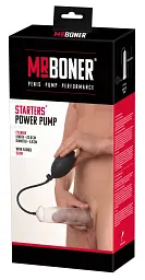 Помпа для пеніса Mister Boner Starters Power Pump, 22 см (прозорий) - мініатюра 5