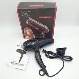 Фен стайлер для волосся сушка локонів 2200Вт UKC Salon 360 Surround MA-8815 чорний - мініатюра 8