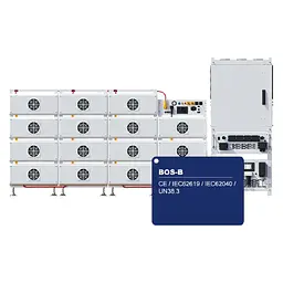 Стійка з комплектом аксесуарів Deye BOS-B-RACK&Accessories для 15 високовольтних батарей та 1 блока керування, для системи накопичення енергії ESS Deye BOS-B (99-10029018) - мініатюра 2