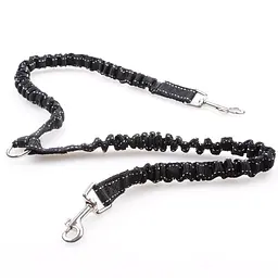 Повідець для двох собак Derby Dog Double Leash подвійний еластичний чорний - мініатюра 8