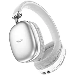Навушники Hoco W35 wireless headphones бездротові накладні сріблясті - мініатюра 3