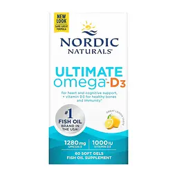 Омега-3 риб'ячий жир Nordic Naturals Ultimate Omega-D3 для серця, мозку та зору 60 софтгелів