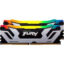 Модуль пам'яті для комп'ютера DDR5 48GB 8400 MHz Renegade RGB Silver XMP Kingston Fury (ex.HyperX) (KF584CU40RSAK2-48) - мініатюра 2