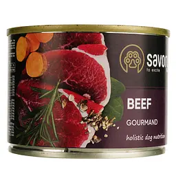 Вологий корм для дорослих собак всіх порід Savory Dog Gourmand з яловичиною 200 г - мініатюра 2