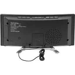 Годинник настільний з радіо Technoline WT460 Blue LED Black/Silver (WT460 blaue LED) - мініатюра 4