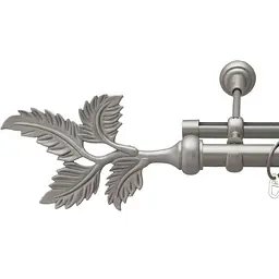 Карниз Orvit Папороть металевий дворядний опозитний гладка \ профільна труба кільце металеве Сатин 25\19 мм 200 см (6452743)