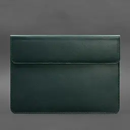 Шкіряний чохол-конверт BlankNote на магнітах для MacBook 13 Зелений - мініатюра 4