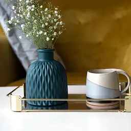 Ваза декоративна МВМ My Home, 7,5 см, синя (DH-FLOWERS-08 DARK BLUE) - мініатюра 4