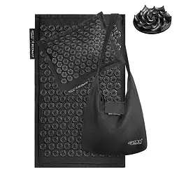 Килимок акупунктурний 4FIZJO Eco Mat Аплікатор Кузнєцова з подушкою 68 x 42 см Black/Black 4FJ0208 (P-5907739312563)