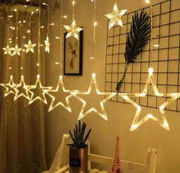 Гірлянда Зірка 2.5×1 м 138 LED теплий білий з пультом - мініатюра 2