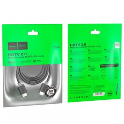 Кабель HOCO US08 HDMI to HDMI 4K HD Data Cable HDMI v2.0 2 метри - мініатюра 6