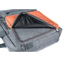 Рюкзак-сумка для ноутбука 15.6" ModeCom Reno сіро-помаранчева - мініатюра 4