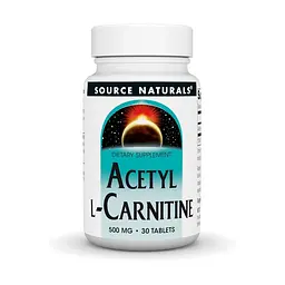 Ацетил L-карнітин Source Naturals Acetyl L-Carnitine 500 mg, 30 таблеток
