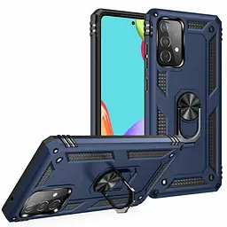 Ударостійкий чохол Serge Ring for Magnet для Samsung Galaxy A72 4G / A72 5G Темно-синій