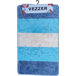 Набір килимків для ванної Vezzer Avangartline 60x100 та 60x50 см темно-синій (VZA05243) - мініатюра 2