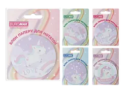 Блок для нотаток MAGIC UNICORN 30 аркушів 70 мм (BM.2381-73) в асортименті