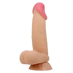 Фалоімітатор Baile Sliding Skin Bendable 7.6'' 19.4 см тілесний - мініатюра 3