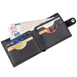 Чоловіче шкіряне портмоне SHVIGEL 10,5х9х0,5 см acs0016987 - мініатюра 3