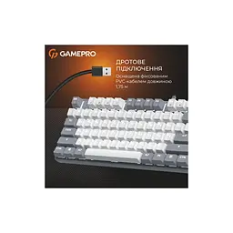 Клавіатура GamePro Genesis Metallic MK110G Outemu Red Switch USB UA Gray (MK110G) - мініатюра 8