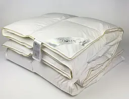 Ковдра всесезонна Iglen Climate-comfort Royal Series пух сірий євро 200х220
