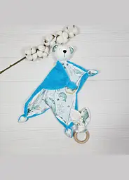 Іграшка-комфортер і еко-гризунок a.l.babybox Морські мешканці Синій фліс