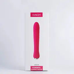 Вібратор із підігрівом Svakom Anya Plum Red - мініатюра 7