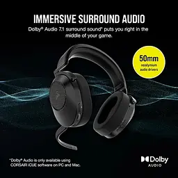 Навушники бездротові Corsair HS65 Wireless (CA-9011285) чорні - мініатюра 6
