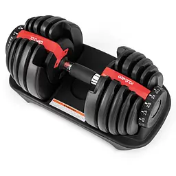 Гантель розбірна регульована Gymtek 2,5-24кг червоний - мініатюра 3