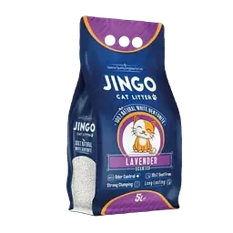 Наповнювач бентонітовий JINGO Lavender Scented - з ароматом лаванди, 5 л