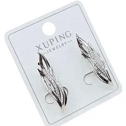Сережки Xuping гілочки з камінчиками великі