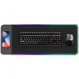 Ігрова поверхня (килимок) STAND JD-S8 з БЗП 15W LED+RGB (780*300*4mm) Black