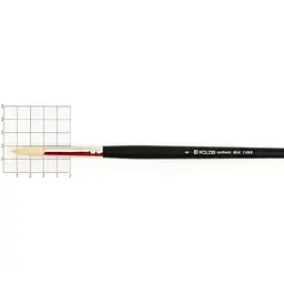 Пензель синтетика кругла Milk 1108R № 6 довга ручка Kolos
