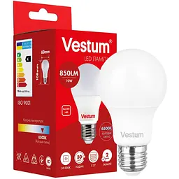 Світлодіодна лампа Vestum A60 10W 6500K 220V E27 1-VS-1114