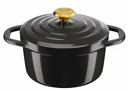 Tefal Кастрюля Tefal Air, з кришкою, 3.1л, алюміній, чорний